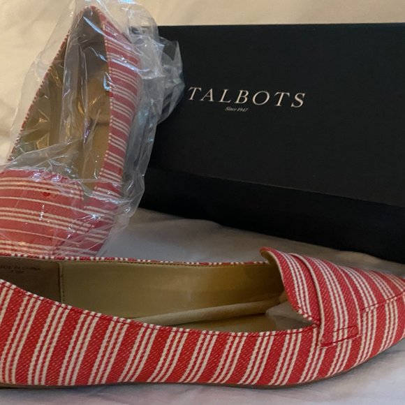 🎉HP🎉TALBOTS WOMAN POPPY RED FRANCESCA DRIVING MOCCASIN FLAT SHOES  7.5 - Picture 4 of 11